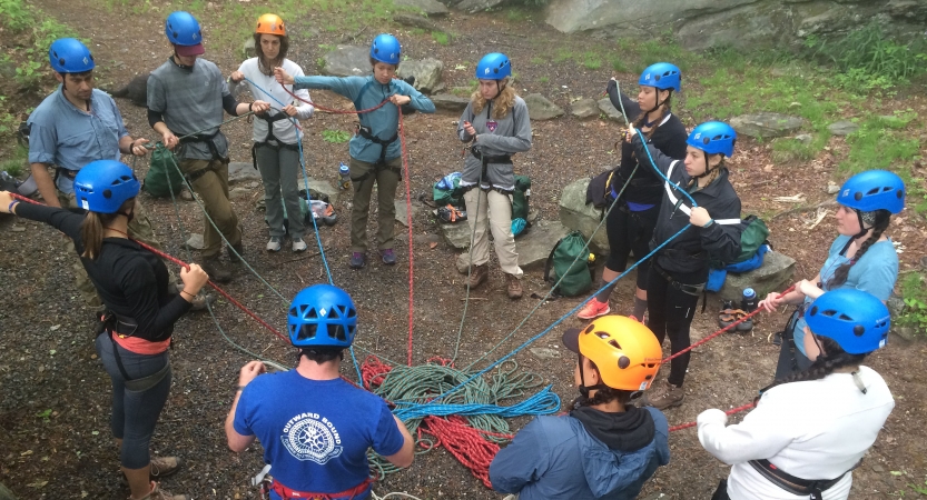 rock climbing course for young adults